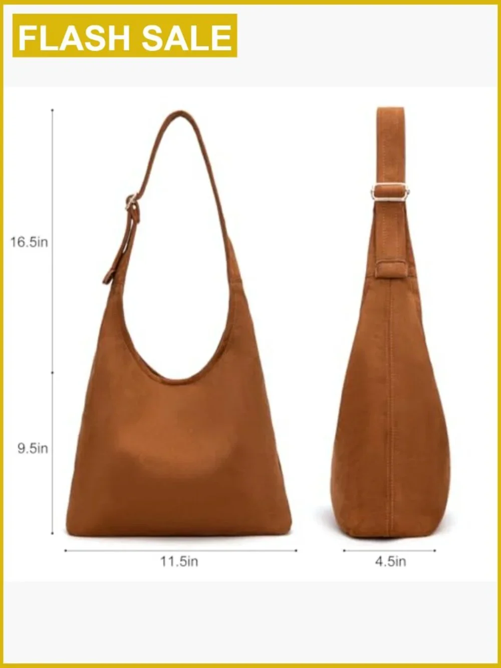 Ultra Soft Slouchy Hobo Bag with Magnetic Closure and Adjustable Strap